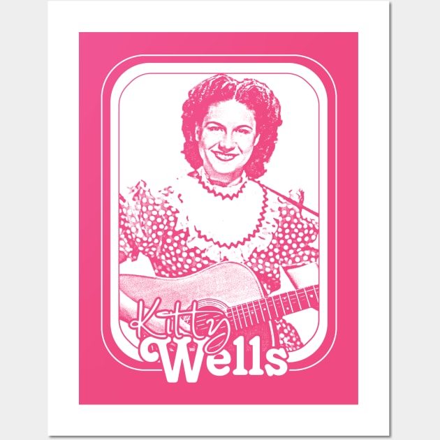 Kitty Wells / Retro Style Country Artist Fan Design Wall Art by DankFutura